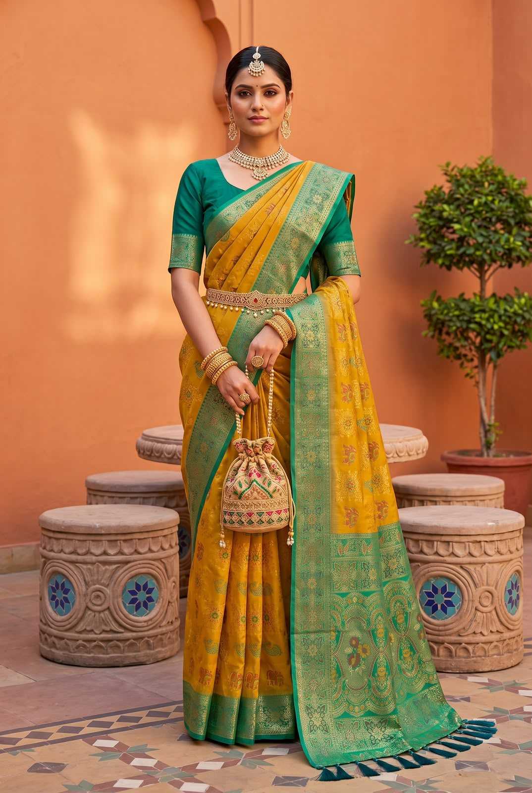 Patola Soft Silk Saree in Wine