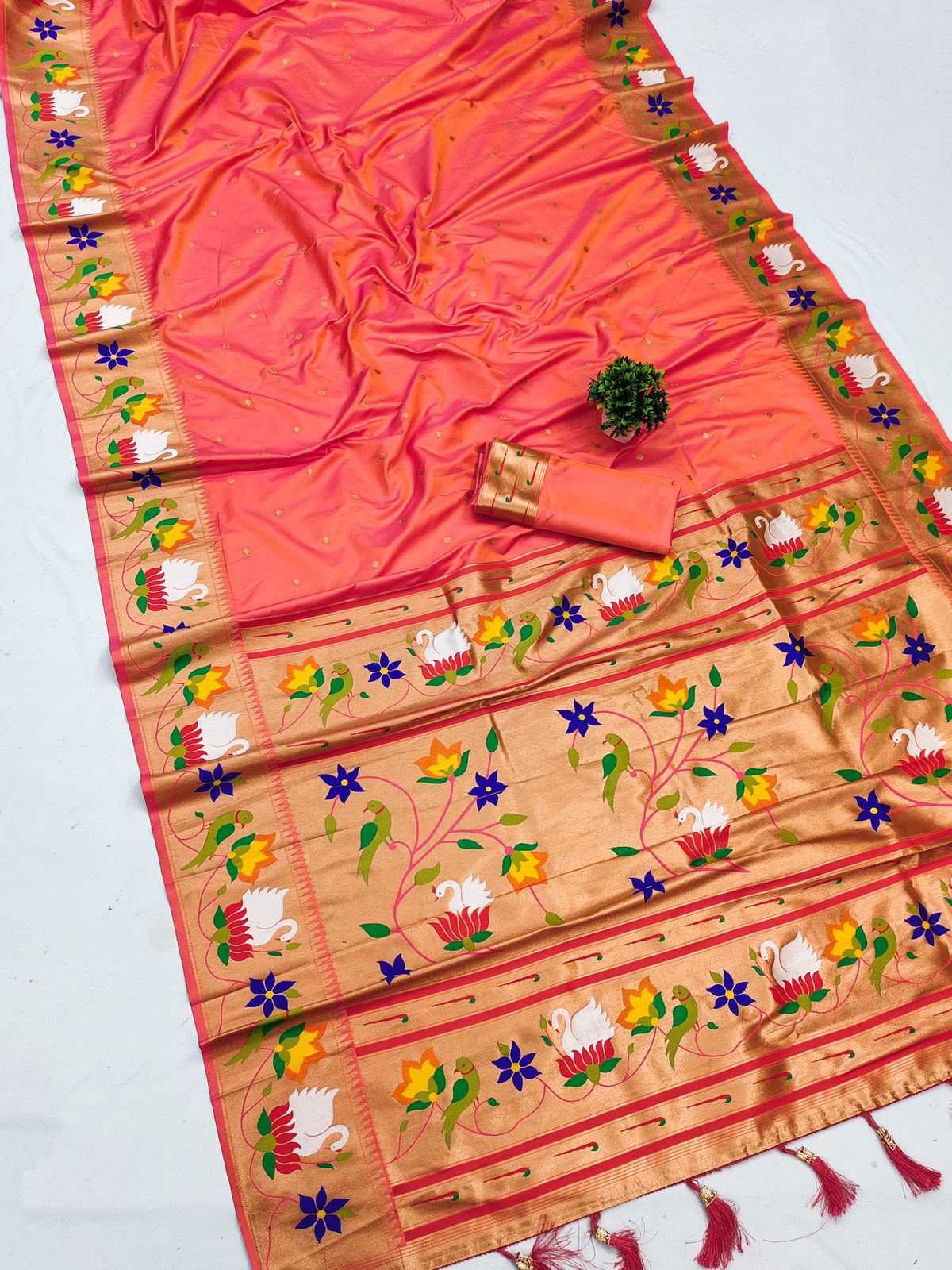 Rajhans Paithani Silk Soft Saree
