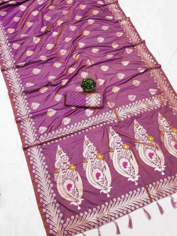 Royal Banarasi Soft Silk Designer Saree in Pink