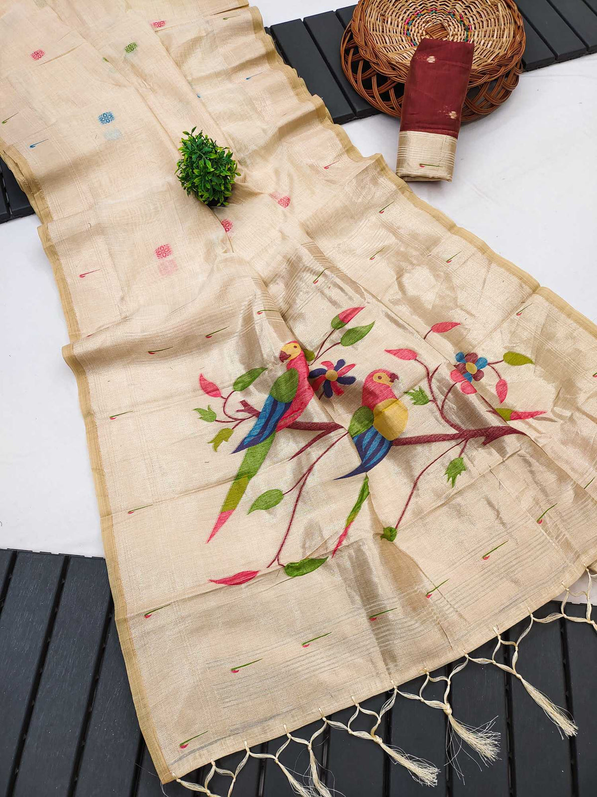 Rythm Paithan Soft Cotton Designer Saree