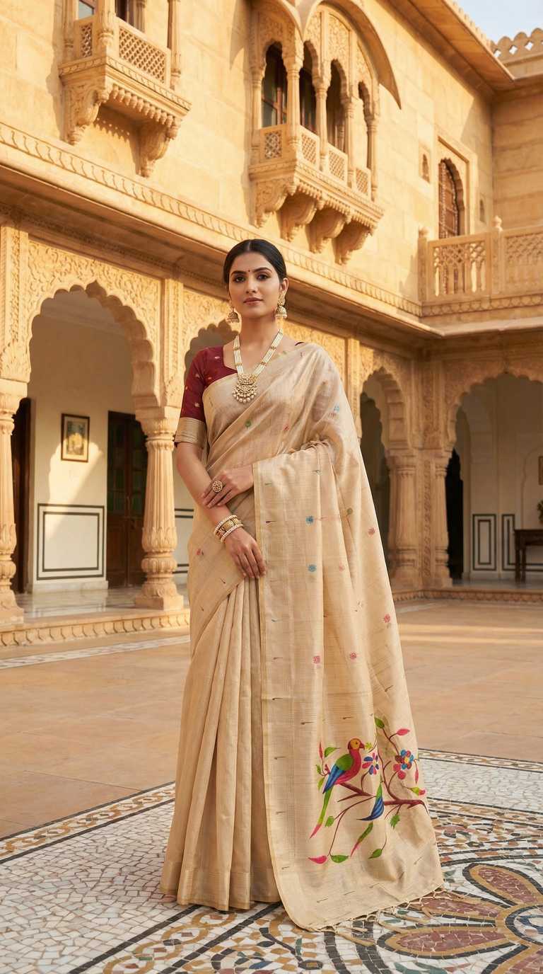 Rythm Paithan Soft Cotton Designer Saree
