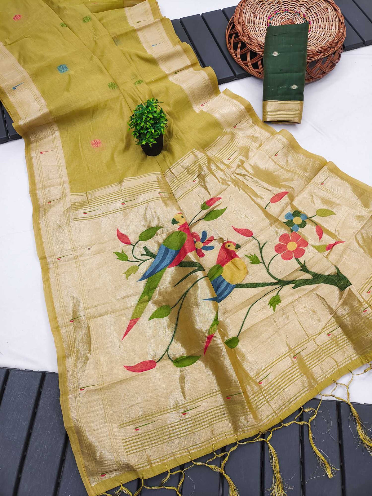 Rythm Paithan Soft Cotton Designer Saree