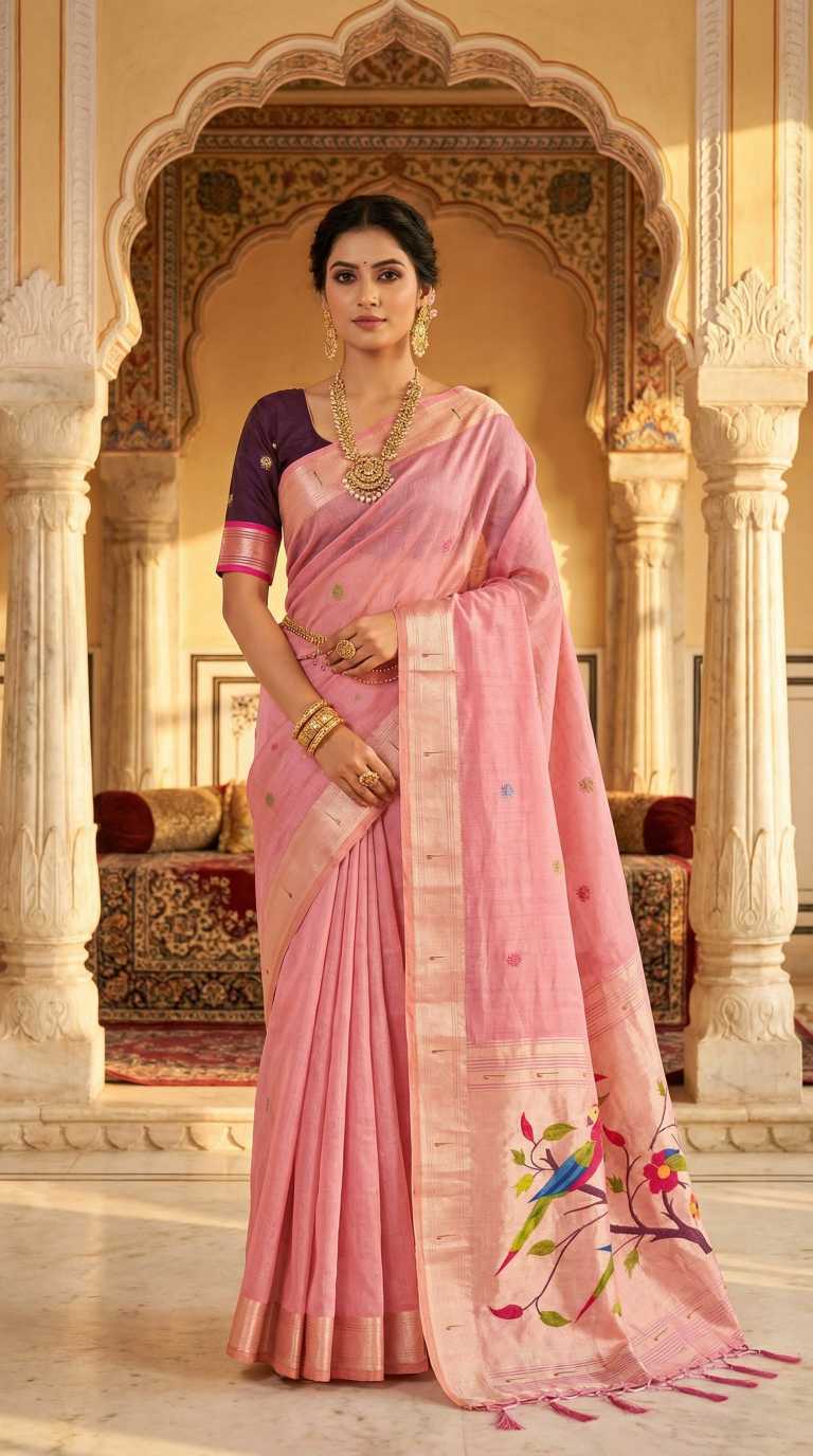 Rythm Paithan Soft Cotton Designer Saree