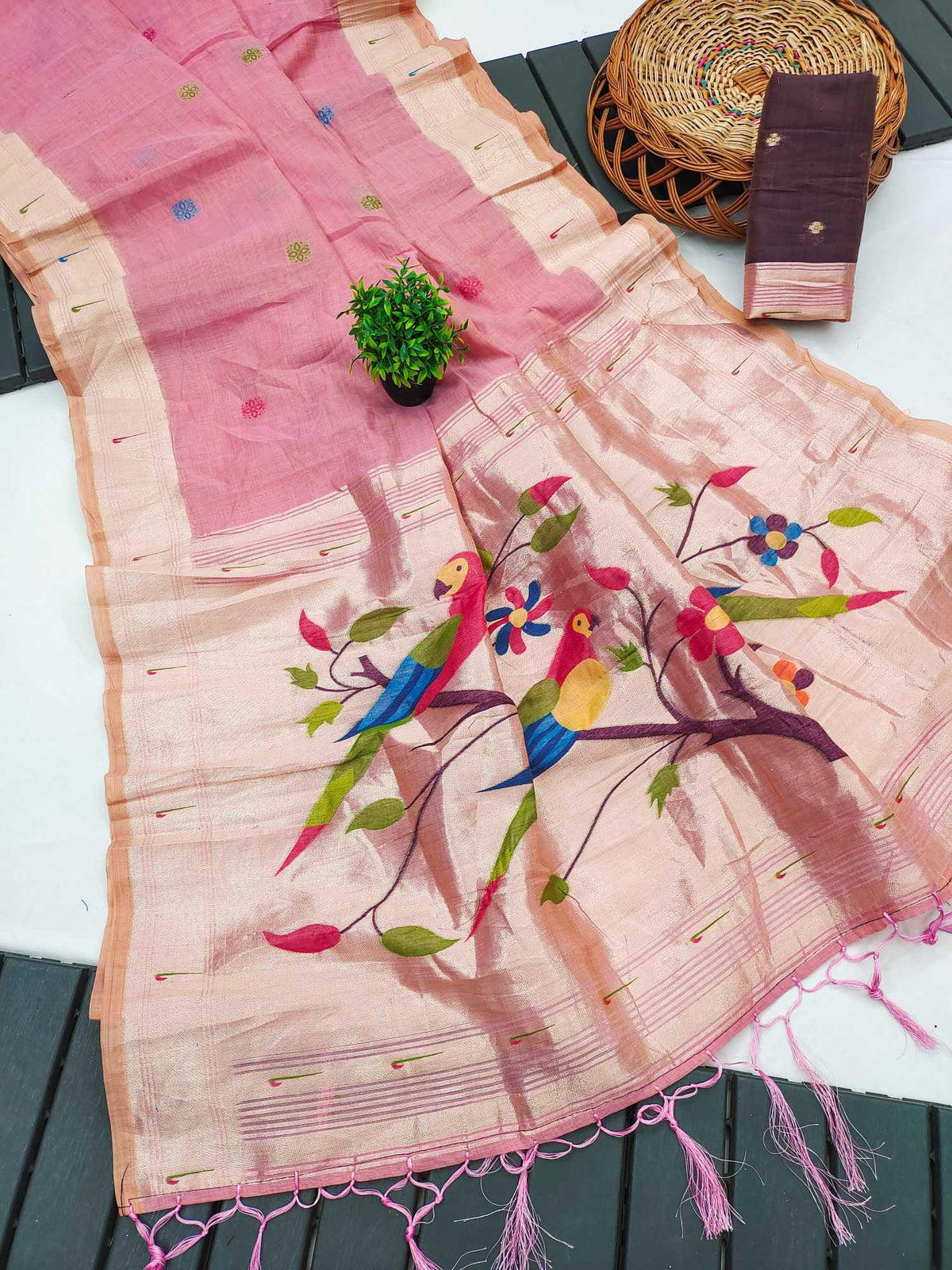 Rythm Paithan Soft Cotton Designer Saree