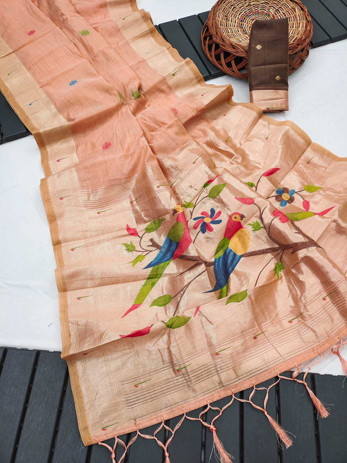 Rythm Paithan Soft Cotton Designer Saree