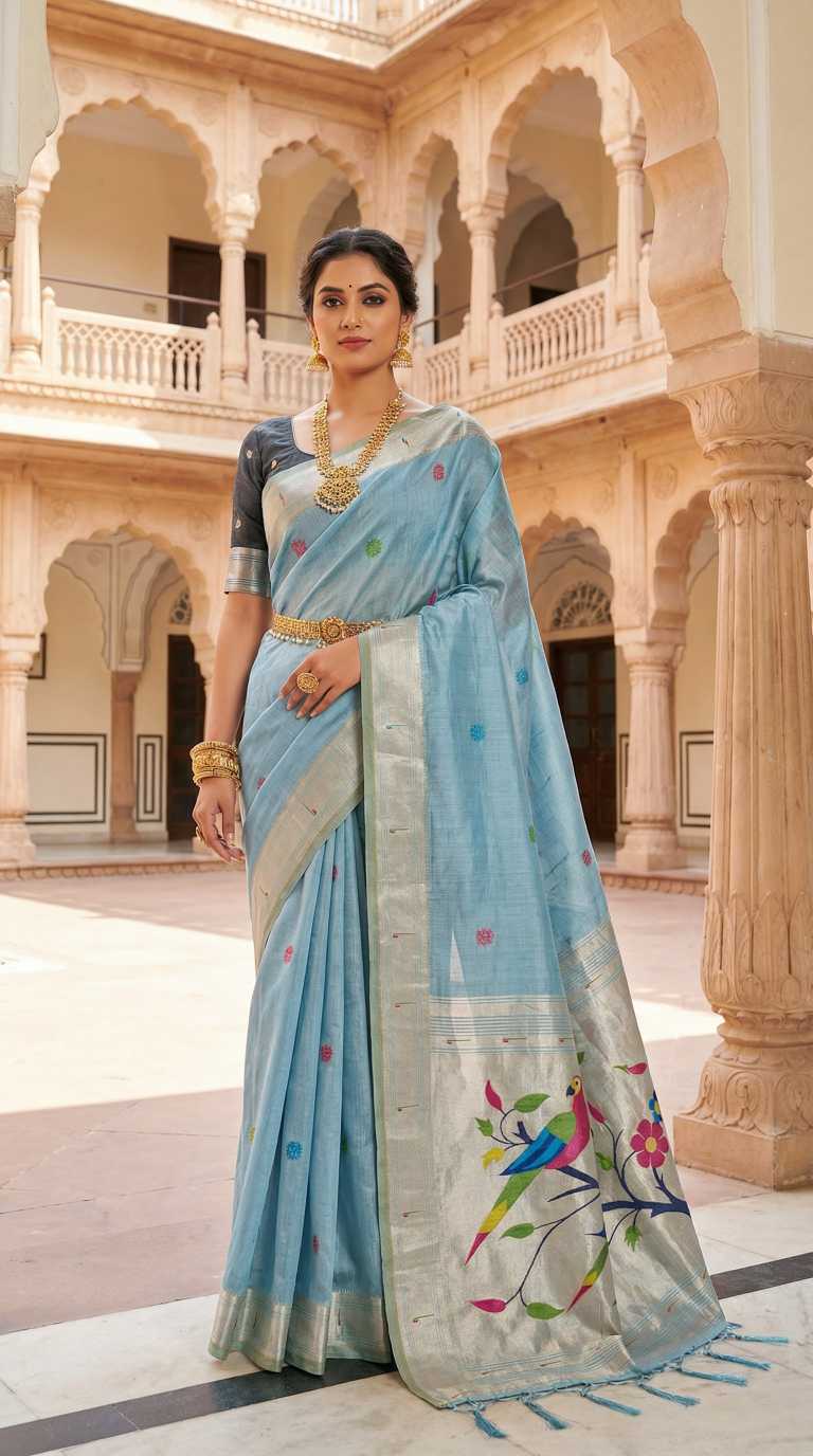 Rythm Paithan Soft Cotton Designer Saree