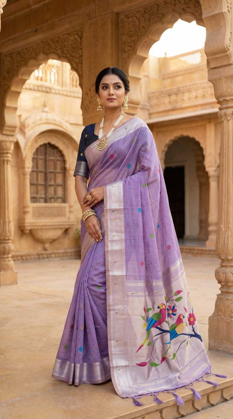 Rythm Paithan Soft Cotton Designer Saree