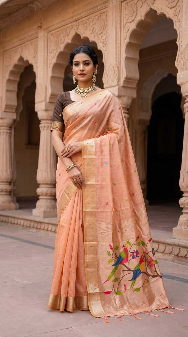 Rythm Paithan Soft Cotton Designer Saree