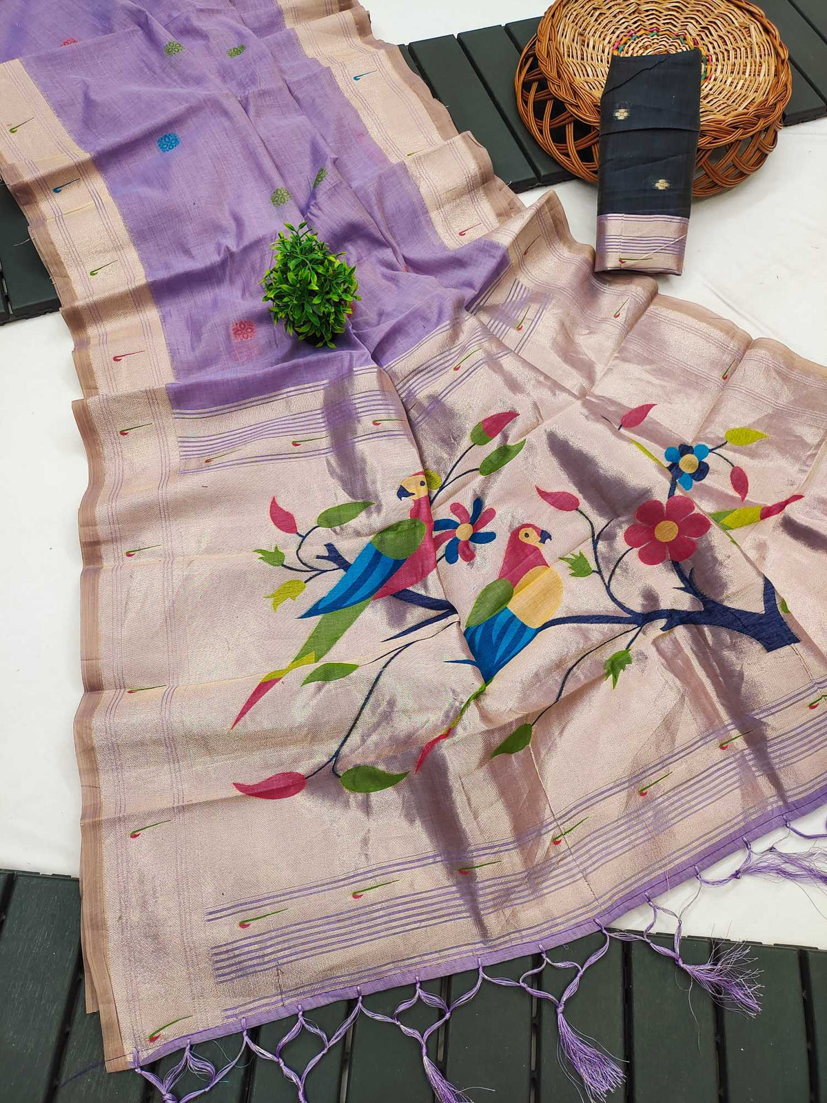 Rythm Paithan Soft Cotton Designer Saree