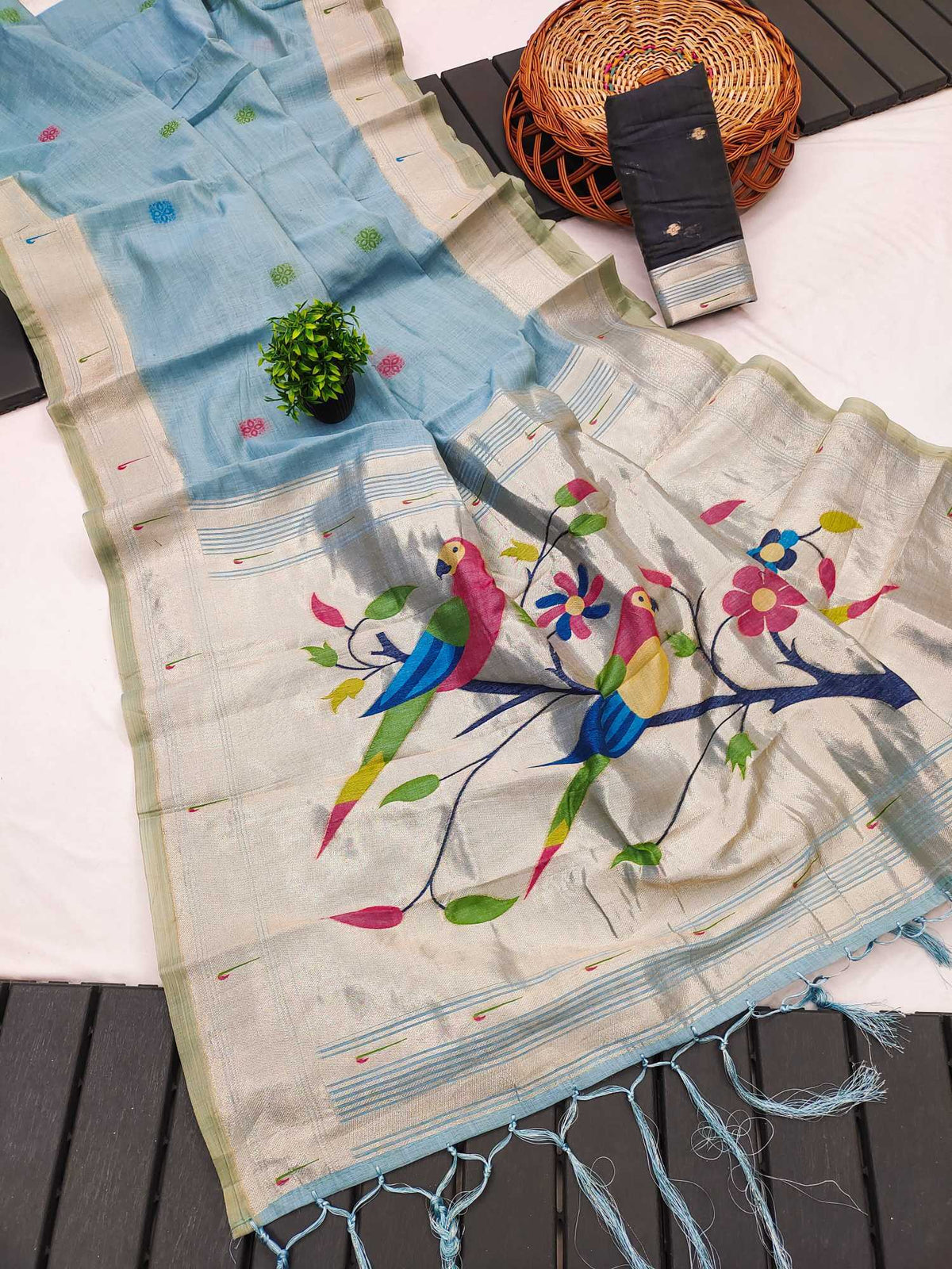 Rythm Paithan Soft Cotton Designer Saree