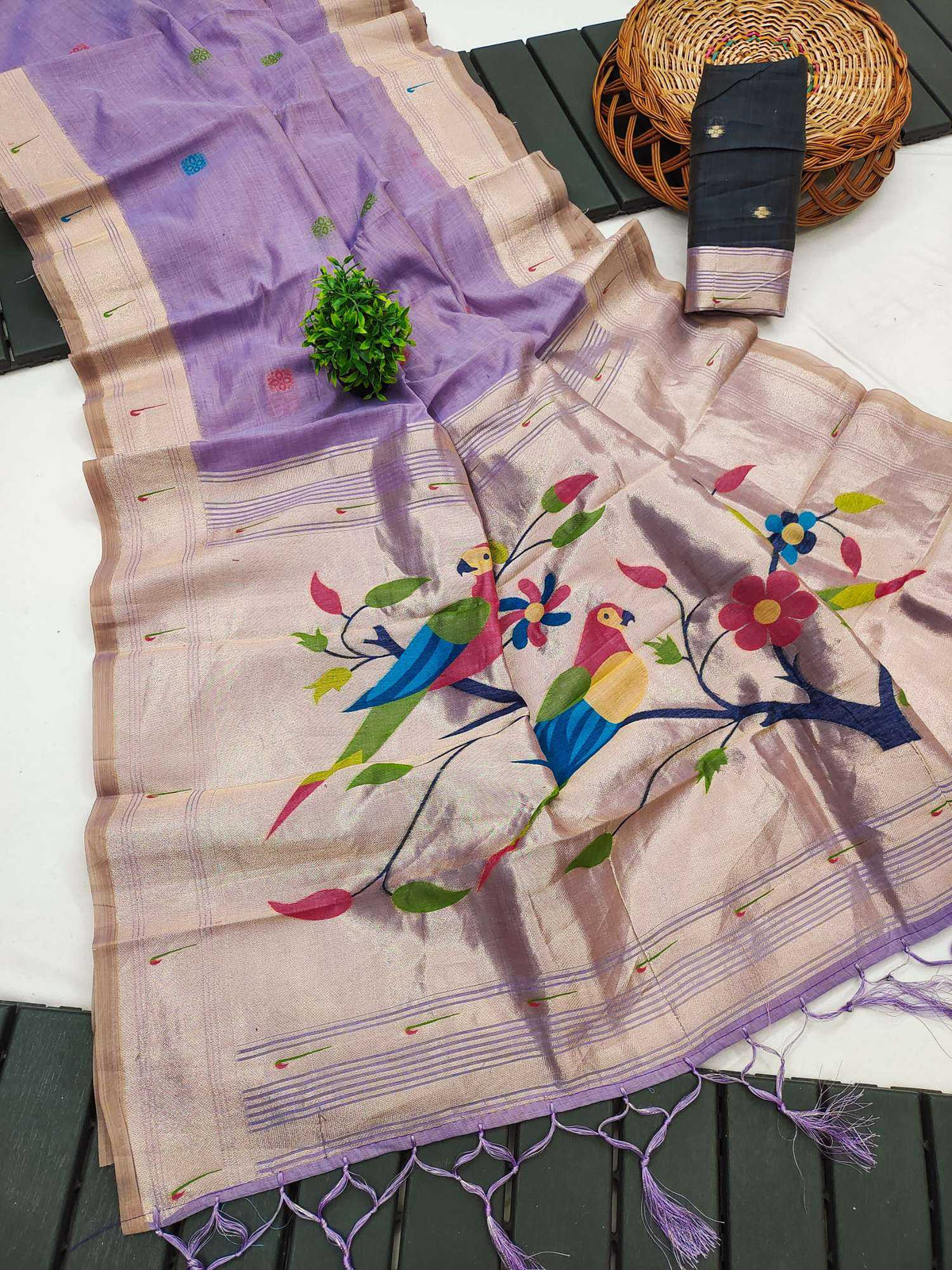 Rythm Paithani Pure Cotton Designer Saree