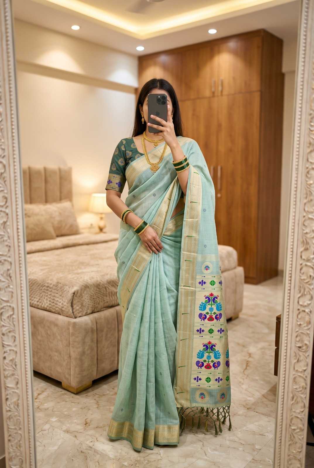 Rythm Paithani Cotton Designer Saree