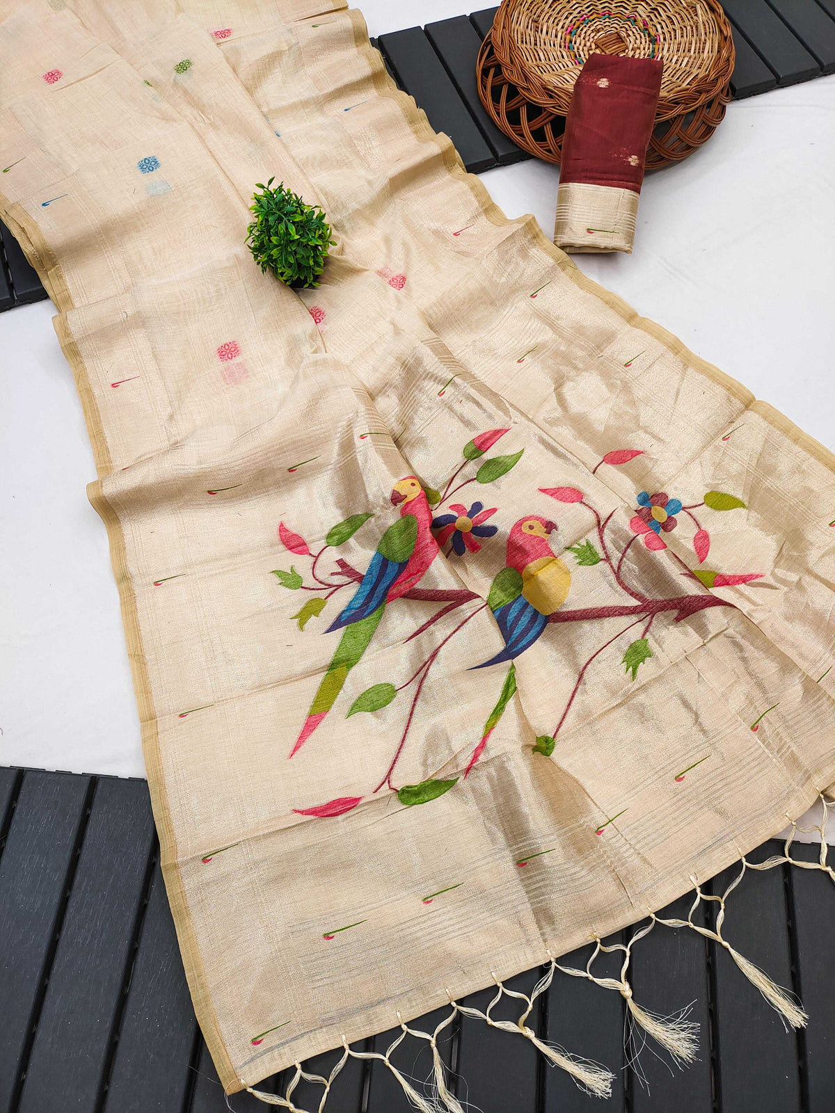 Rythm Pure Cotton Designer Saree