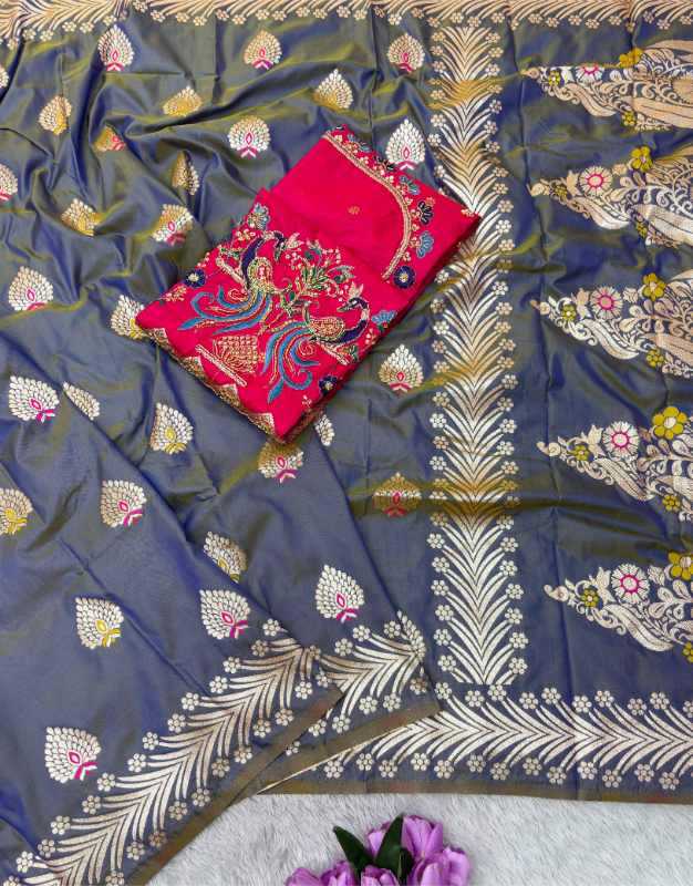 Soft Silk Zari Border Saree