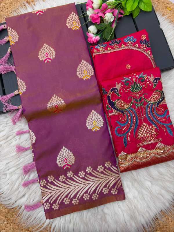 Soft Silk Zari Border Saree