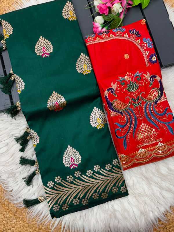 Soft Silk Zari Border Saree