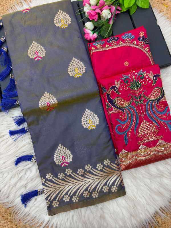 Soft Silk Zari Border Saree
