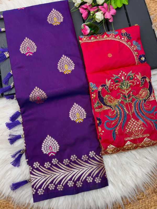 Soft Silk Zari Border Saree