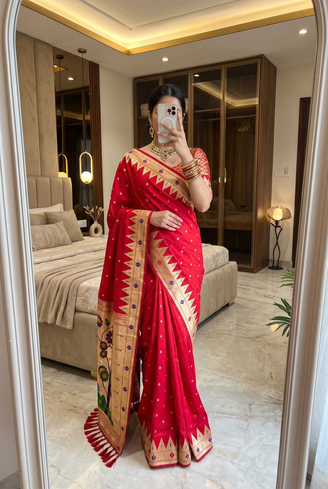 Sindoor Soft Silk Designer Saree