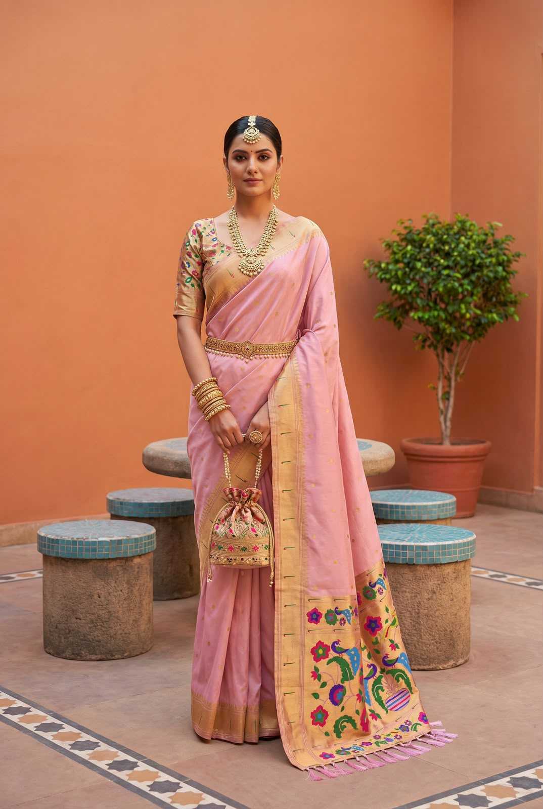 Soft Silk Designer Saree in Blue
