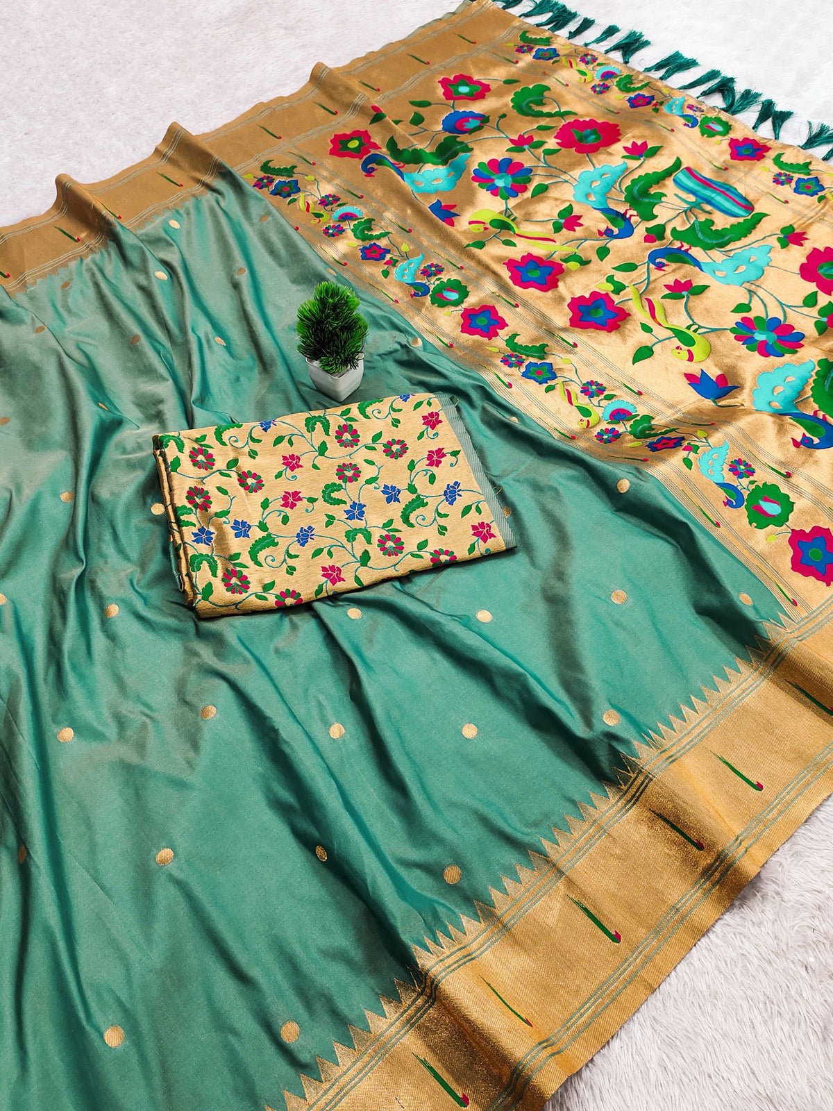 Soft Silk Designer Saree in Blue
