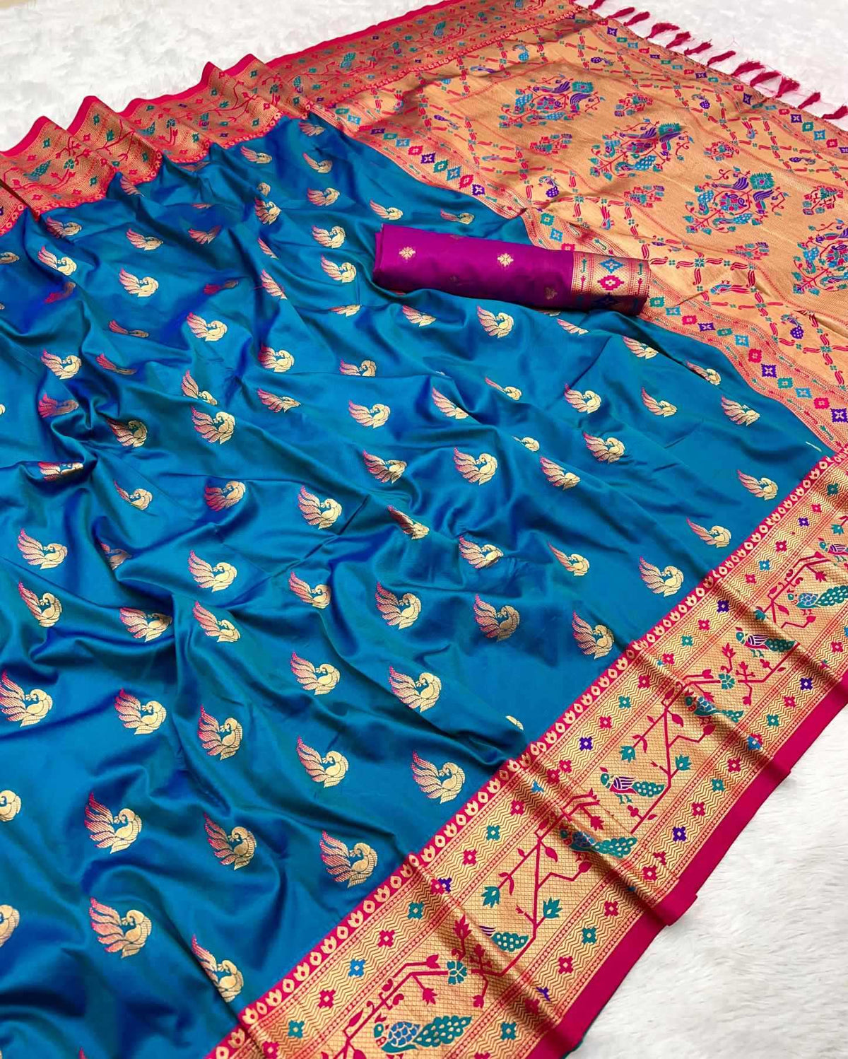 Sparkal Paithani Silk Saree
