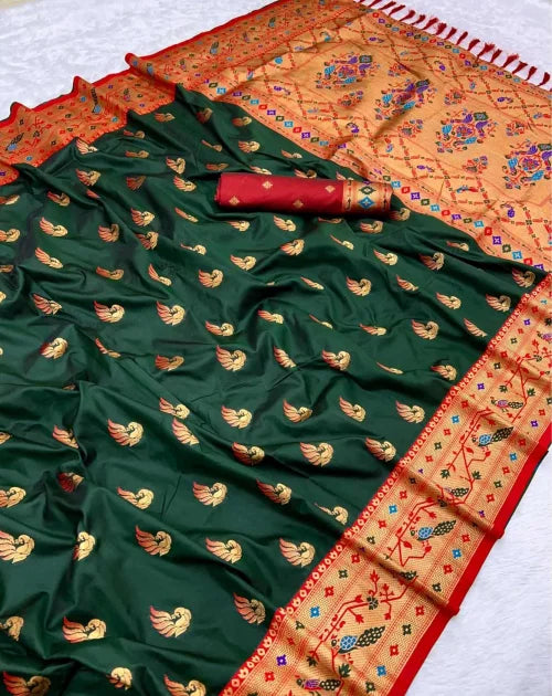 Sparkal Paithani Silk Saree