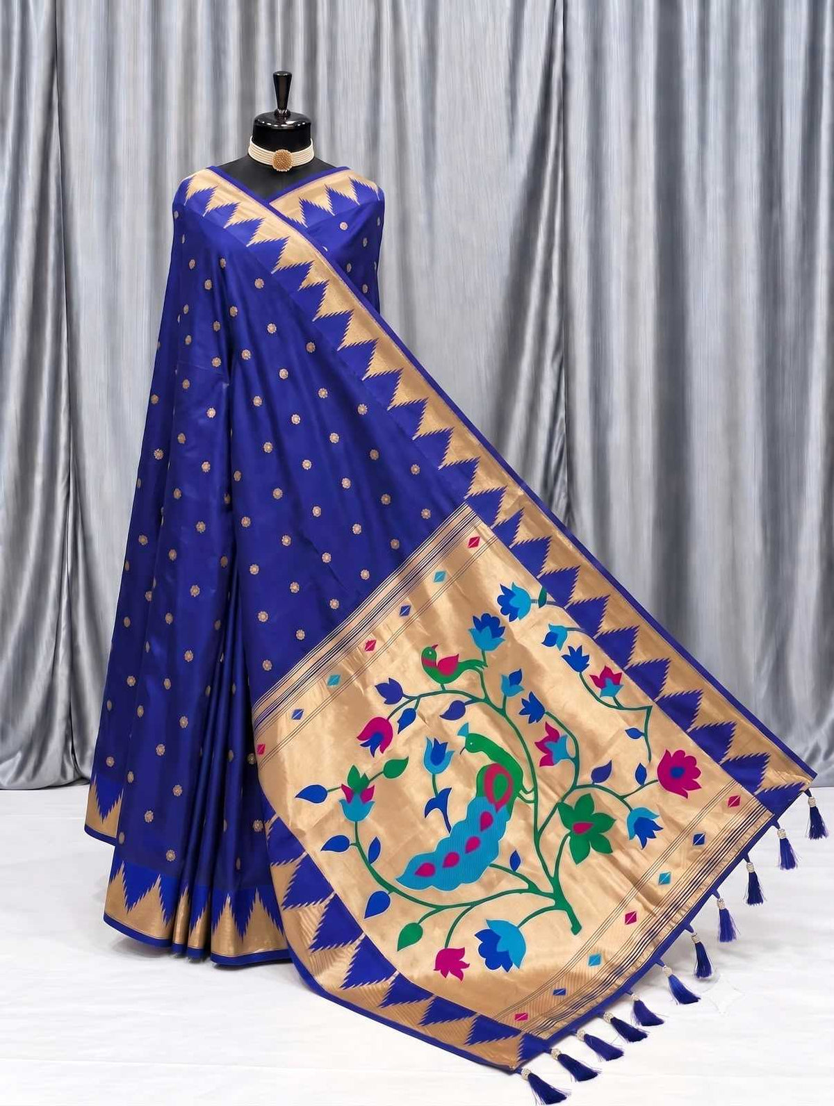 Temple Paithani Silk Saree