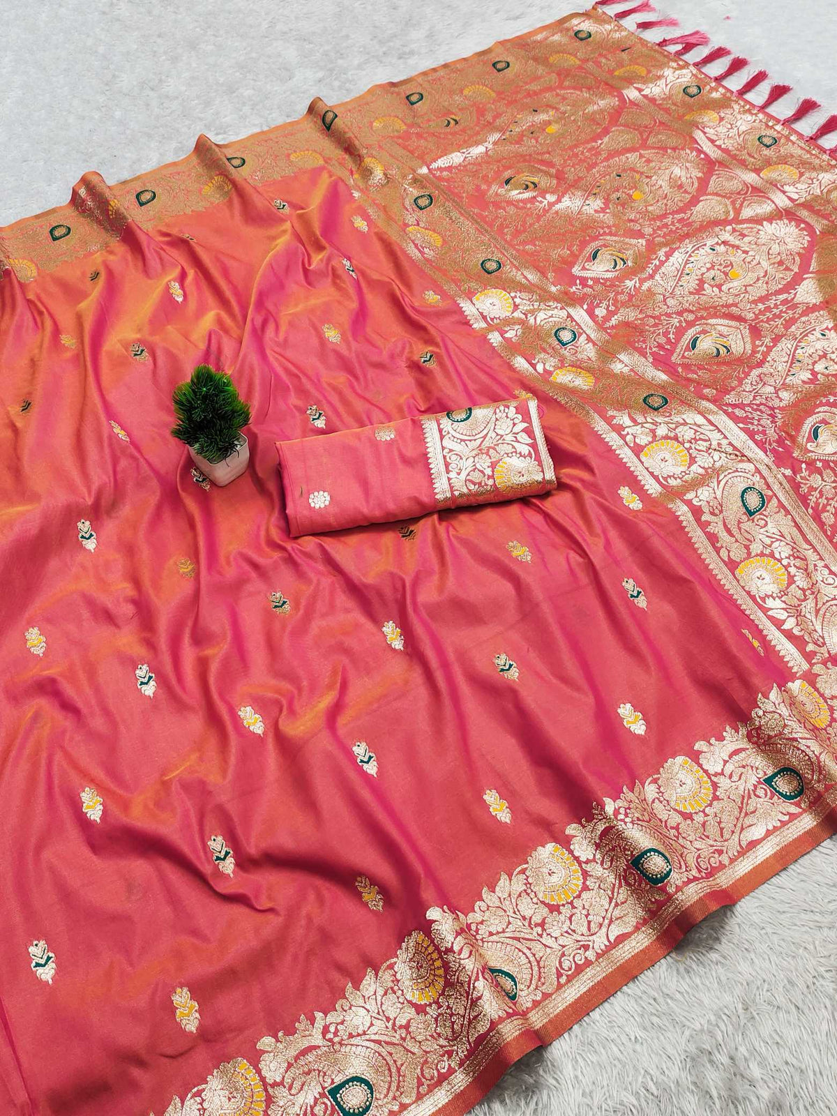 Velly Banarasi Soft Silk Saree