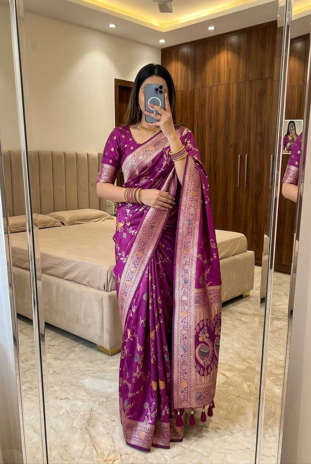 Woven Banarasi Soft Silk Designer Saree