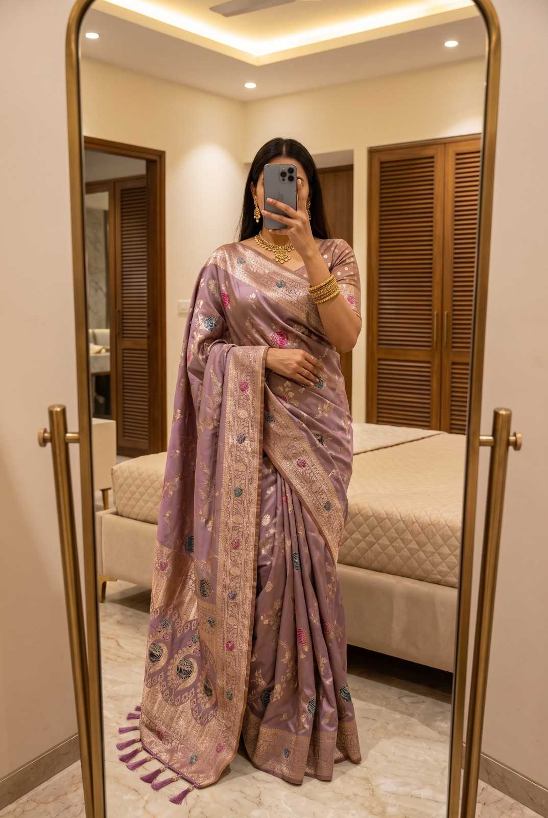 Woven Banarasi Soft Silk Designer Saree