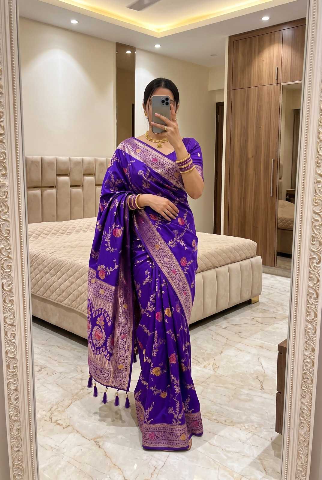 Woven Banarasi Soft Silk Designer Saree