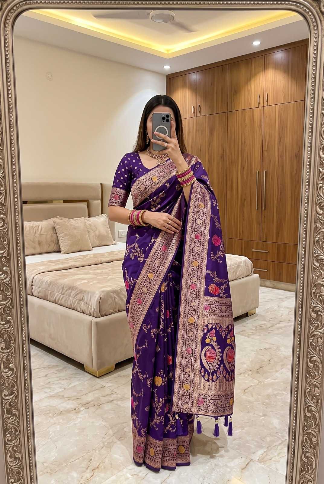 Woven Banarasi Soft Silk Designer Saree