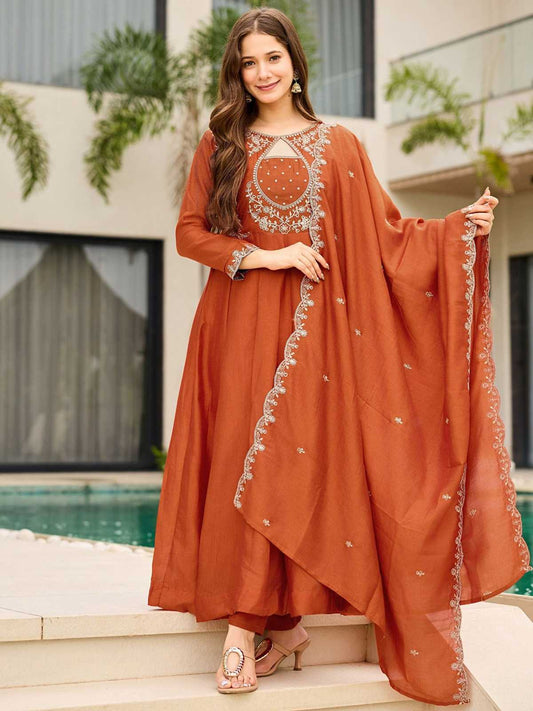 Vichitra Silk Fancy Gown