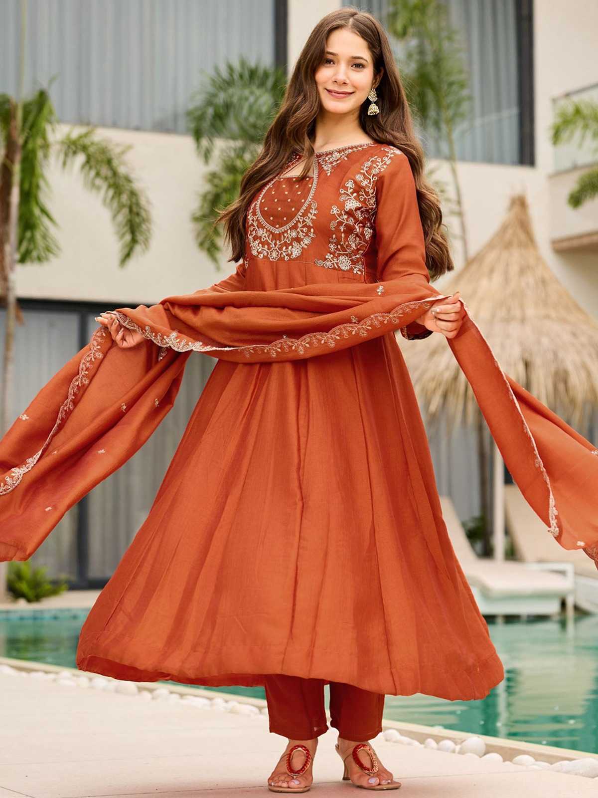Vichitra Silk Fancy Gown