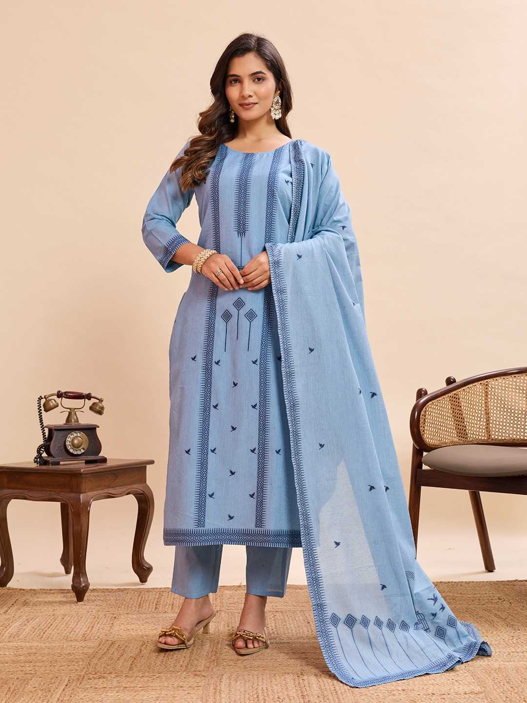 Pure Cotton Ladies Suit