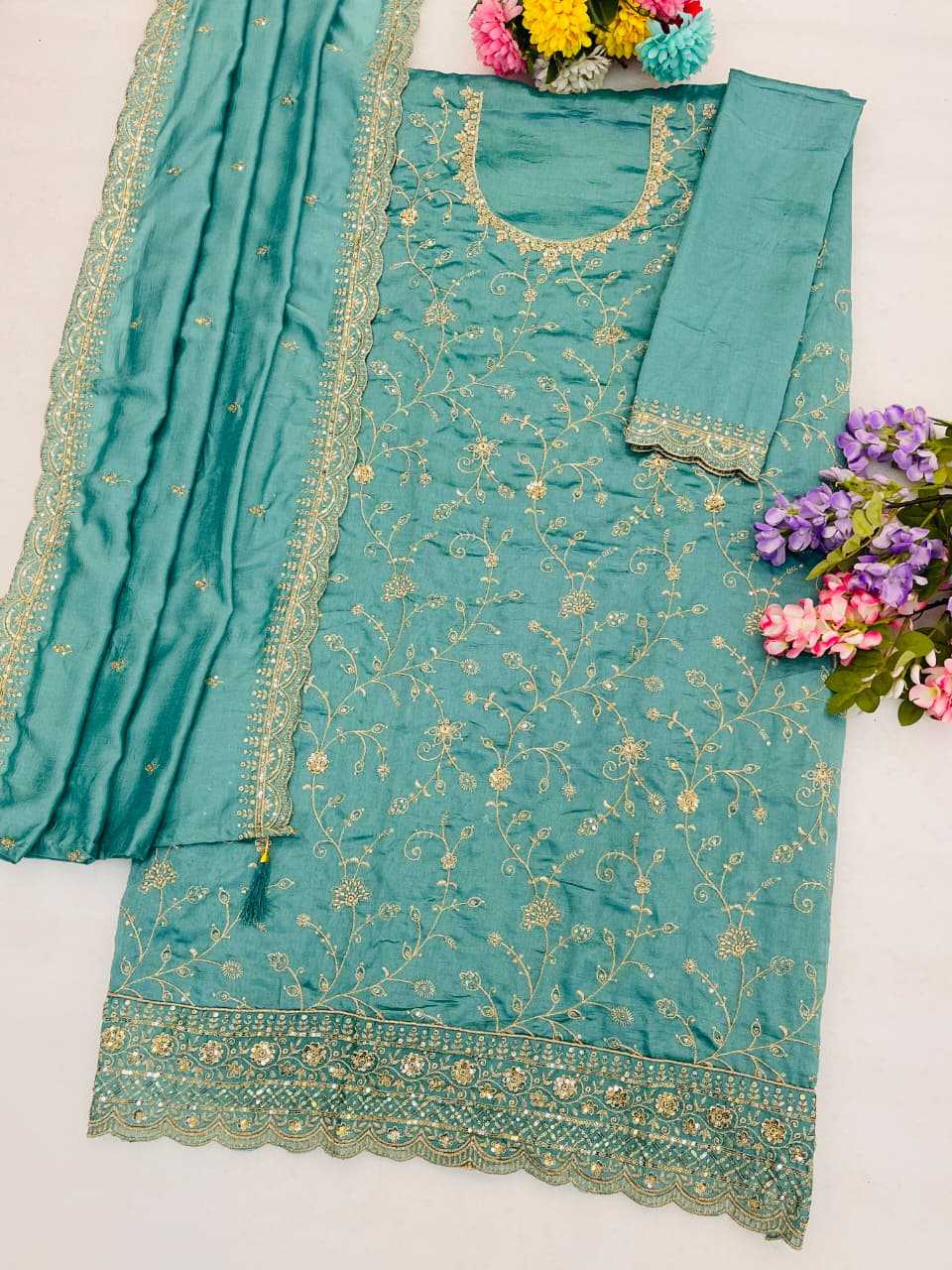 Soft Vichitra Ladies Suit