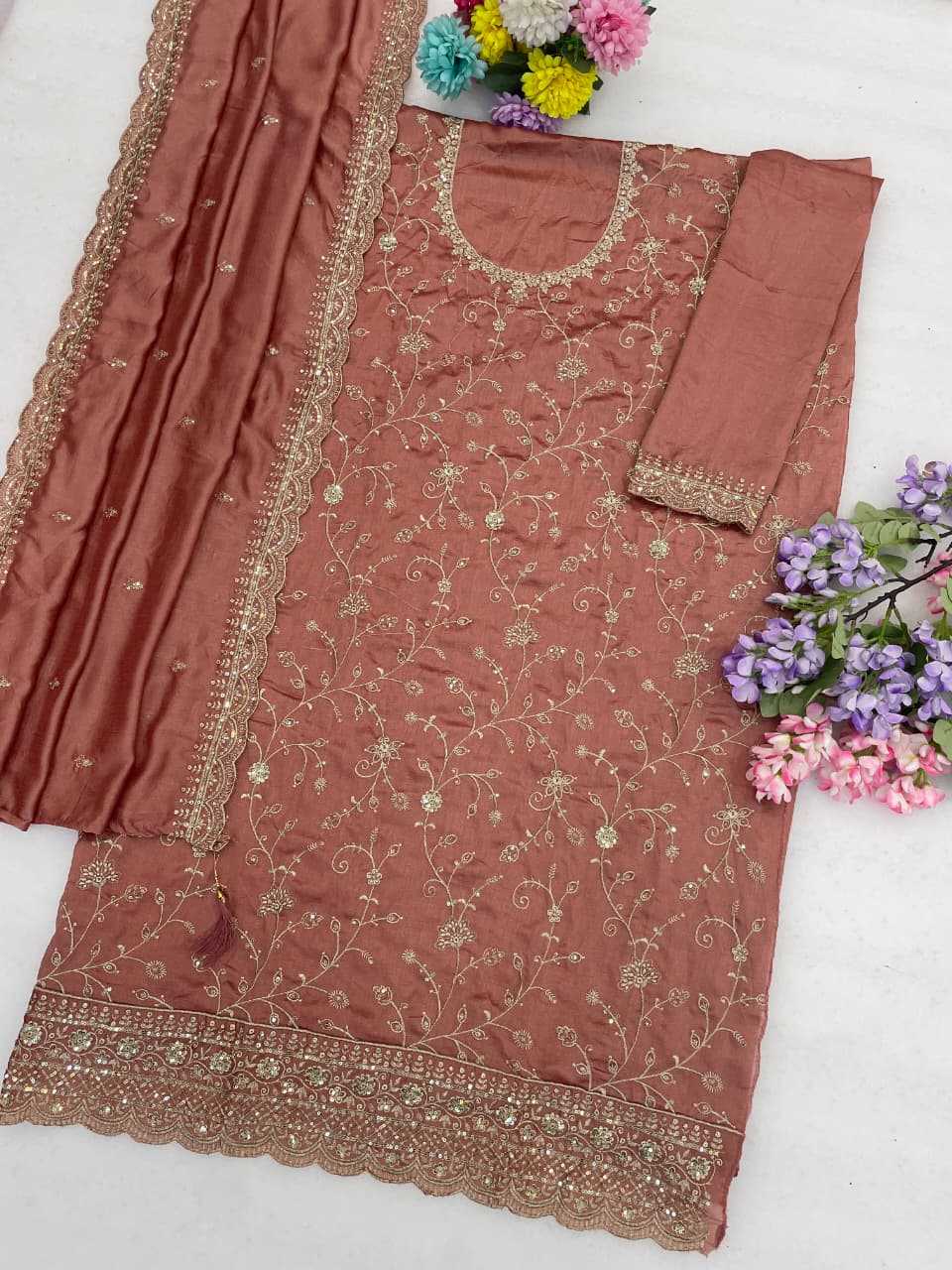 Soft Vichitra Ladies Suit