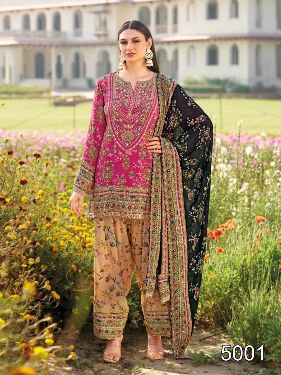 Chinon Silk Printed Suit
