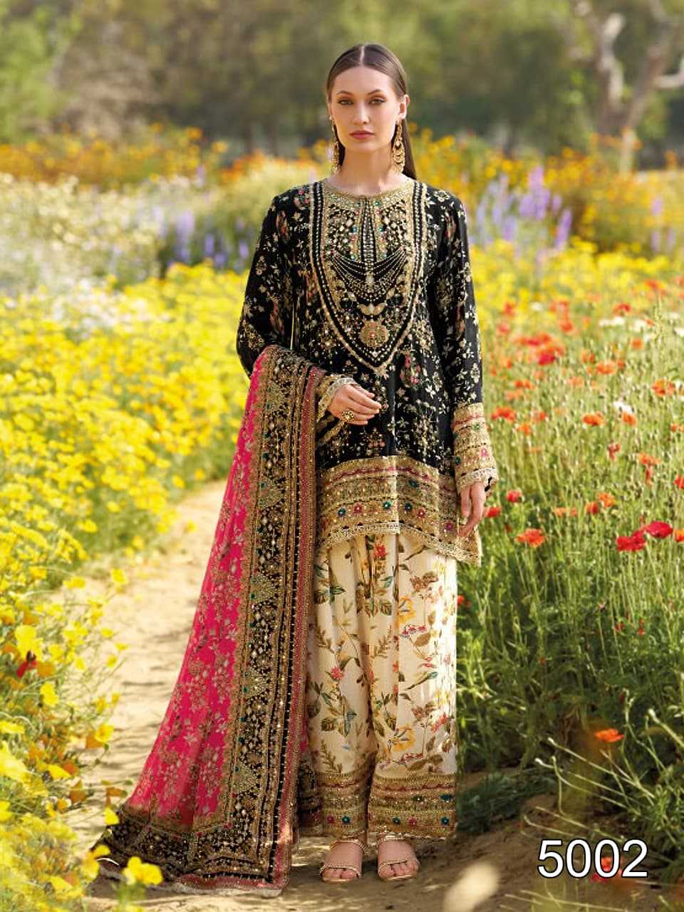 Chinon Silk Printed Suit