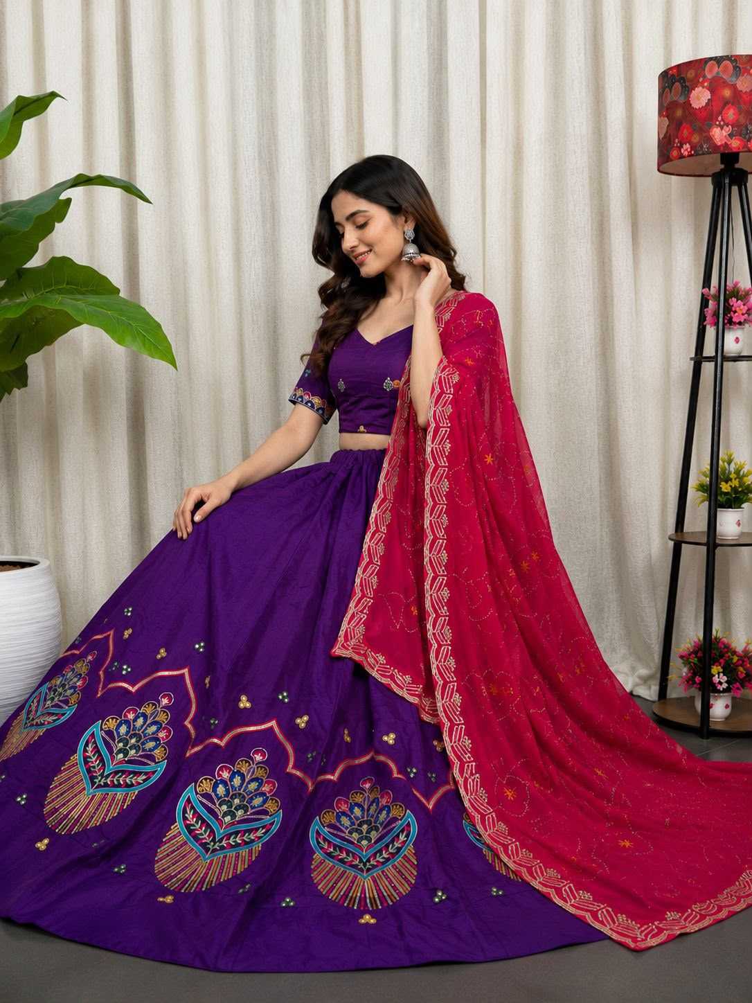 Heavy Roman Silk Lehenga