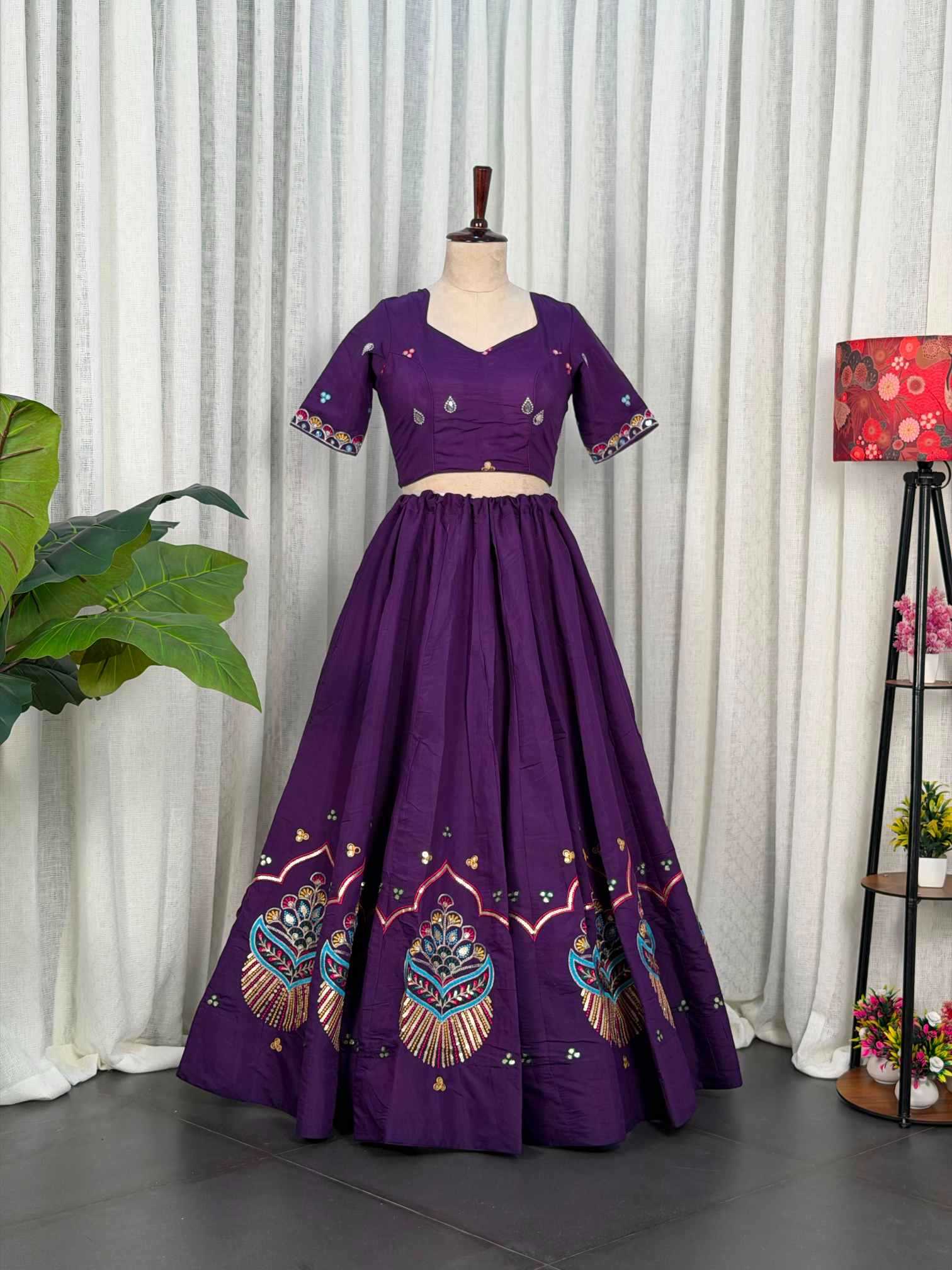 Heavy Roman Silk Lehenga