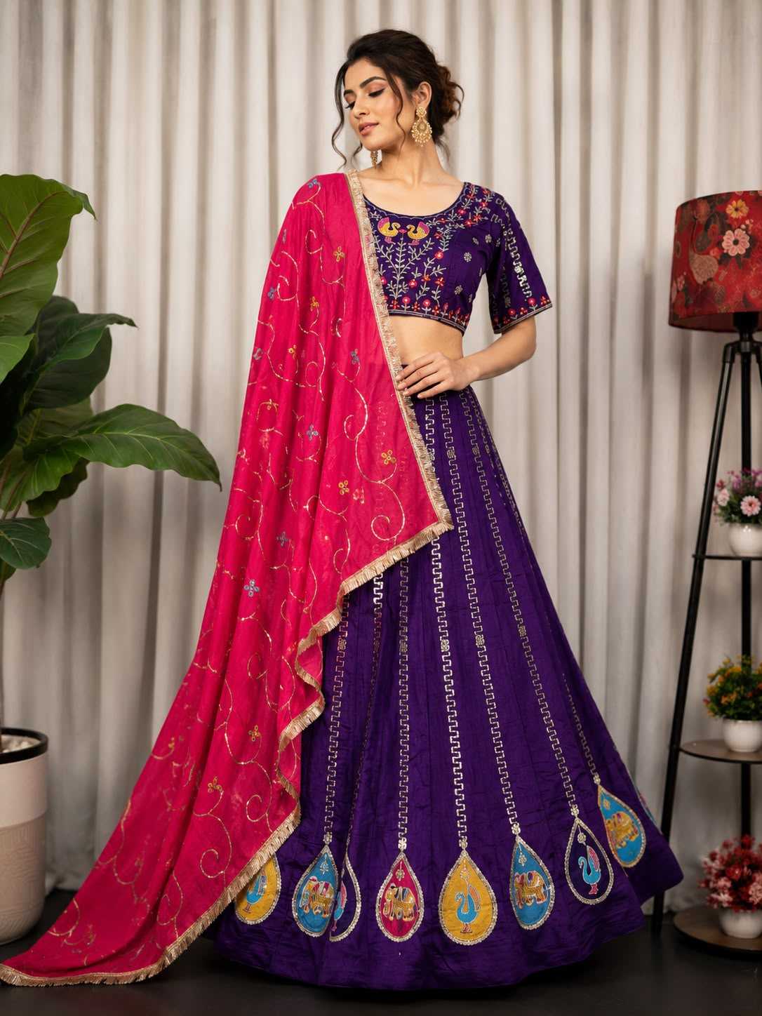 Vichitra Silk Lehenga