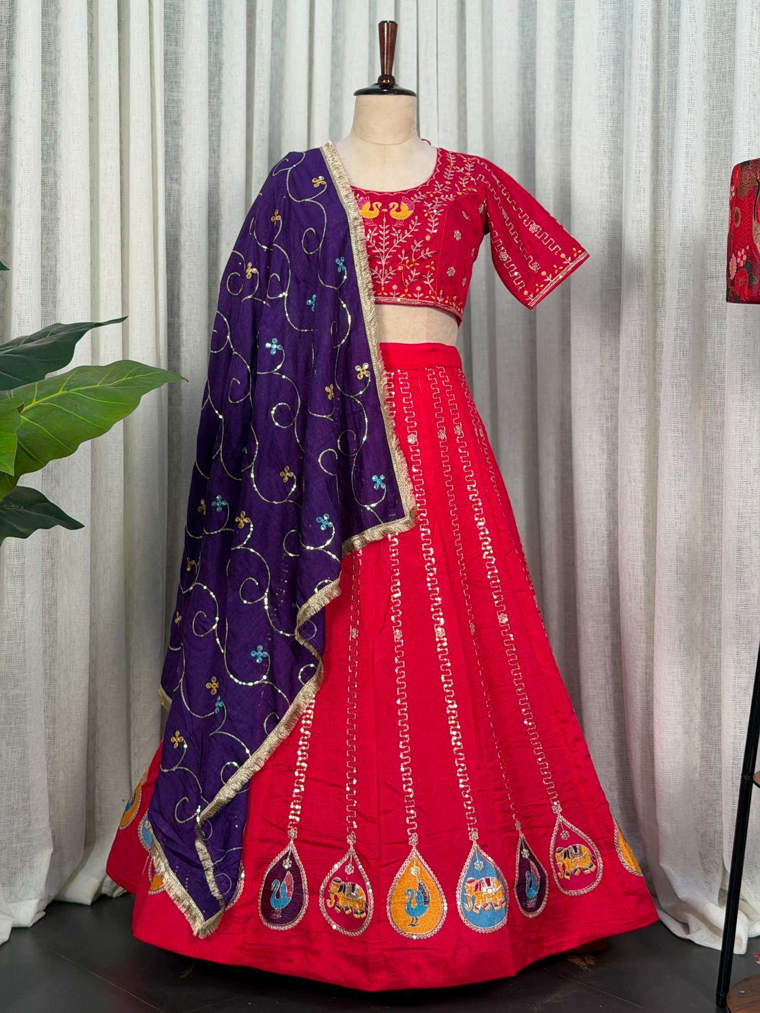 Vichitra Silk Lehenga
