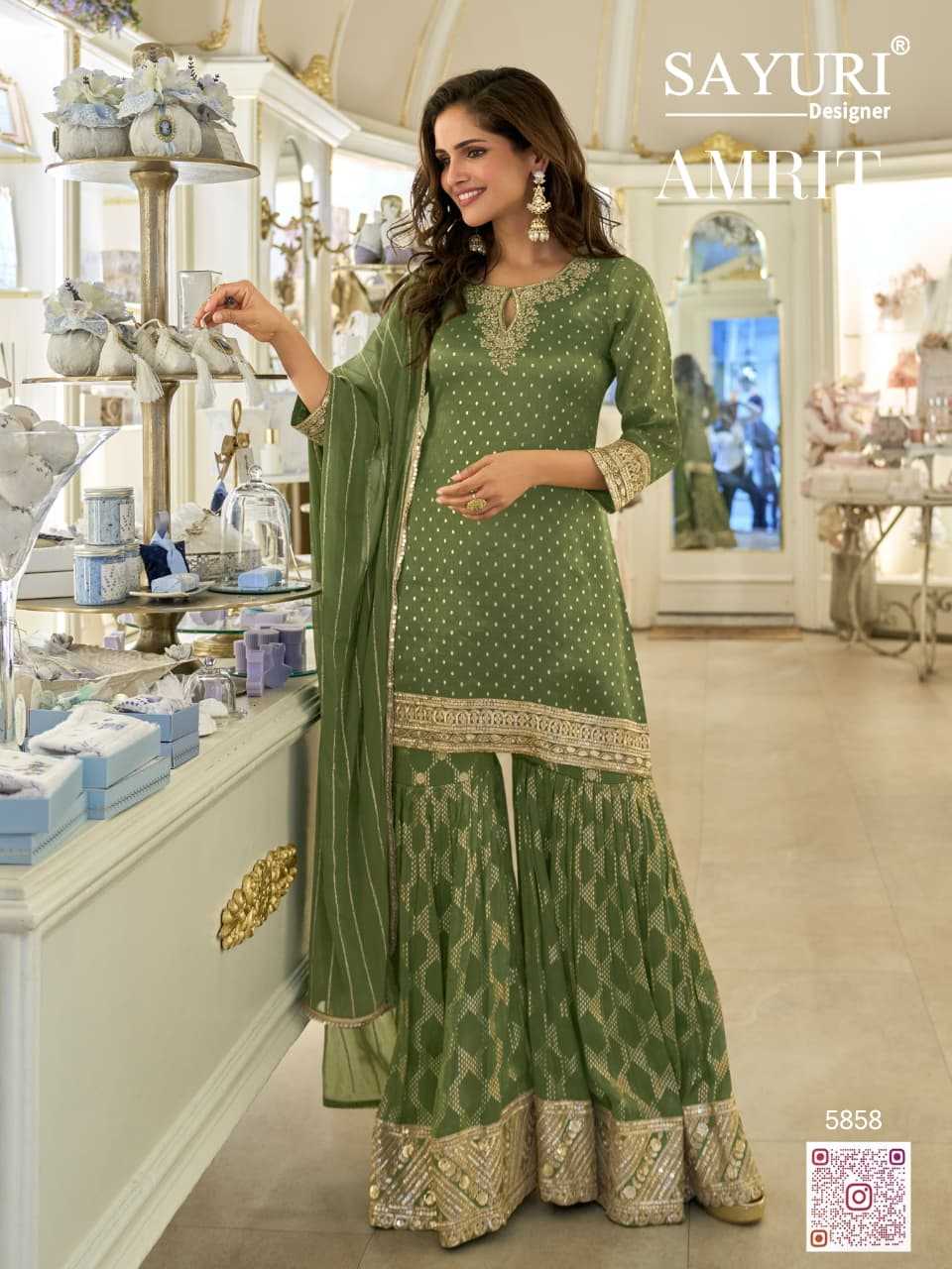 Viscose Embroidery Suit in Pink
