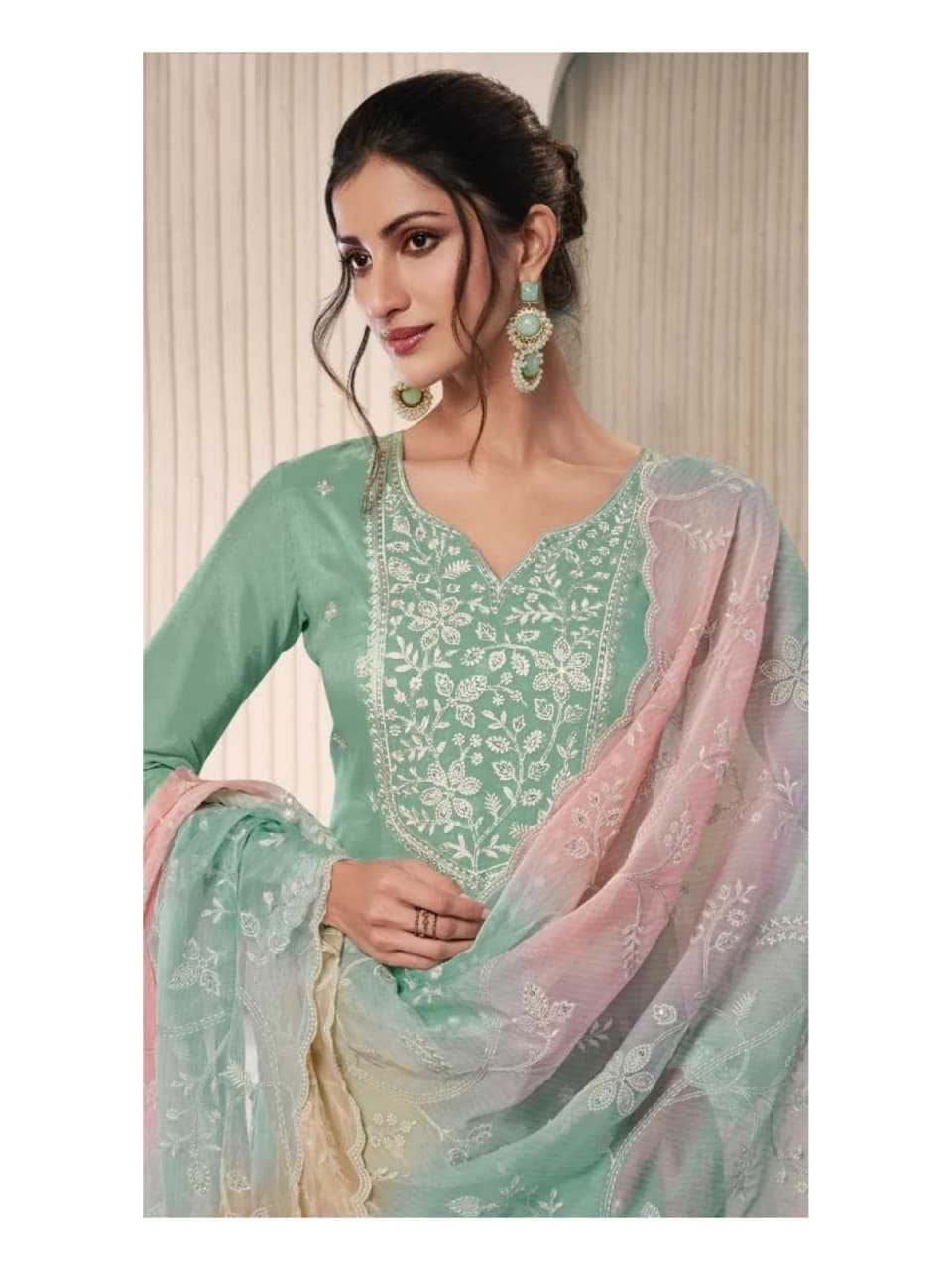 Silk Embroidery Suit