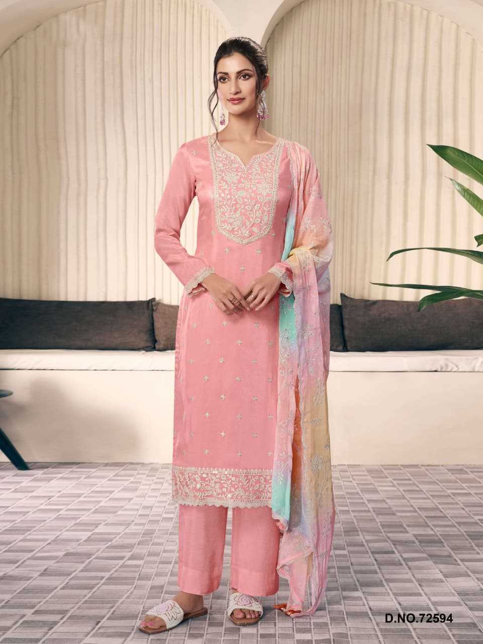 Silk Embroidery Suit