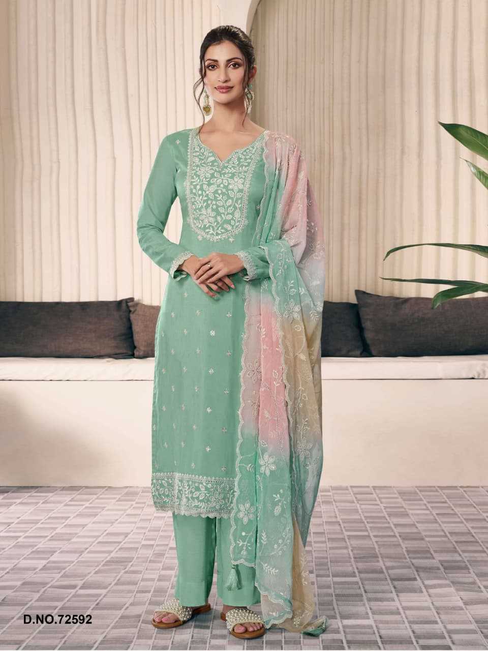 Silk Embroidery Suit