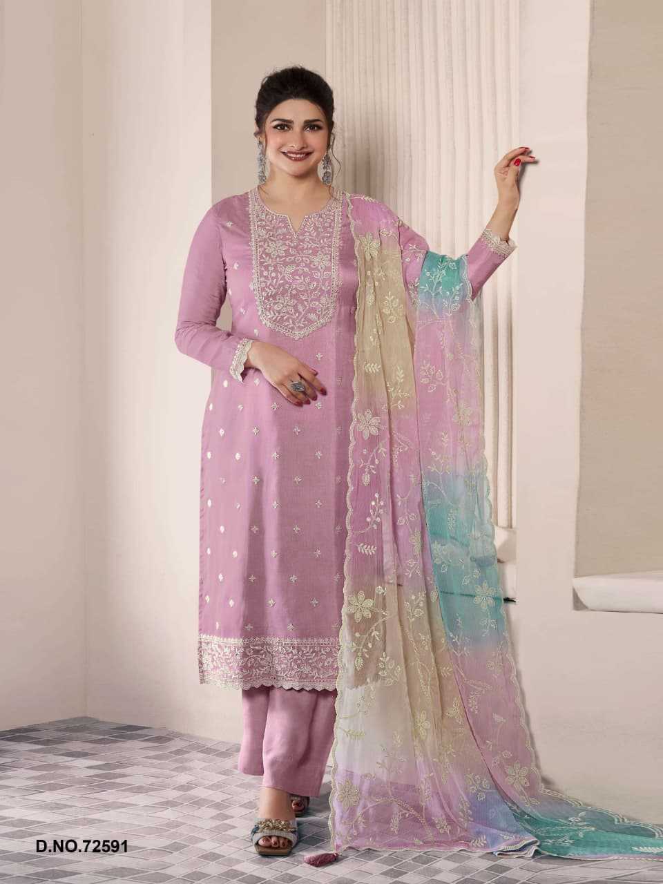 Silk Embroidery Suit