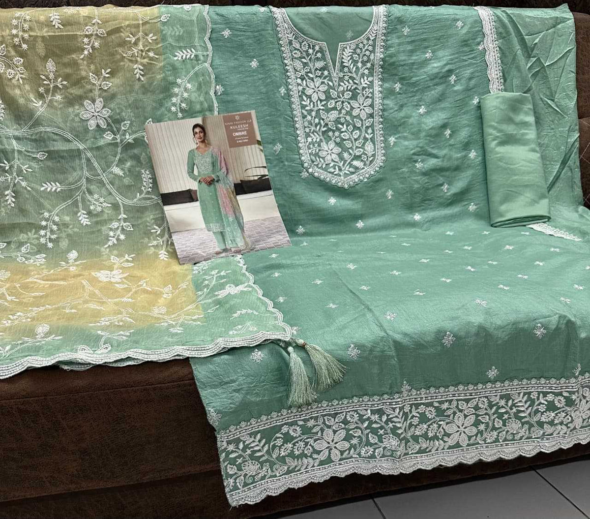Silk Embroidery Suit